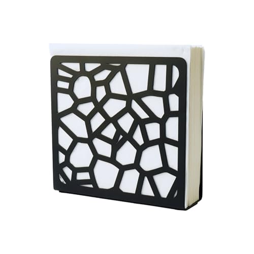Metal Modern Abstract Grid Silhouette Tabletop Napkin Holder For Table/Freestanding Tissue Dispenser