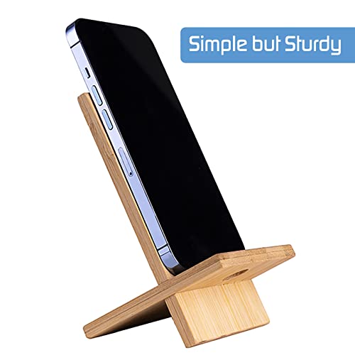Lifation Bamboo Phone Stand Desktop Organizer Charging Station Nightstand Phone Holder Wood Portable Adjustable Angle For Kitchen #TOP6