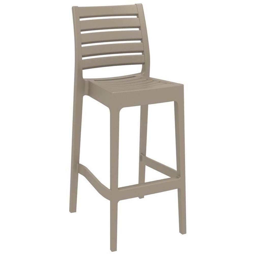 Compamia Ares 29.5" Outdoor Bar Stool in Taupe (Set of 2)