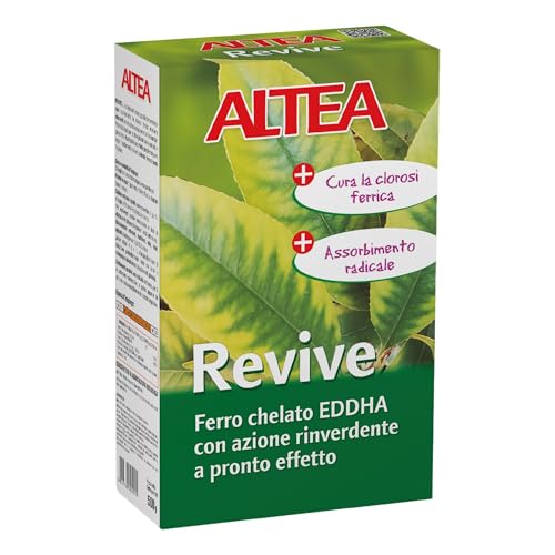 Altea Revive - Hierro quelado de hierro de alta eficiencia, previene y cura el amarilleamiento de las plantas, 500 g