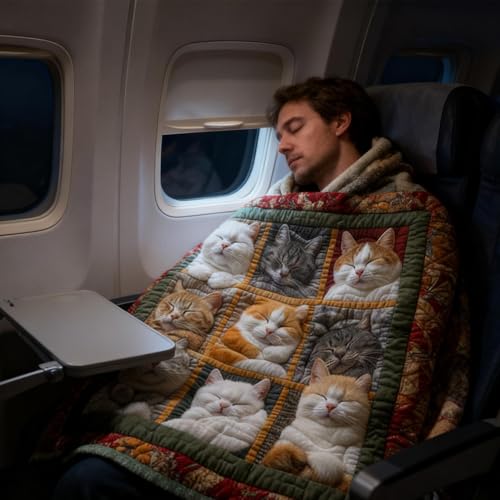 Couverture flanelle chat douce et légère pour lit et canapé - 8