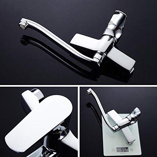 Grifo de pared doble apertura para piscina y lavandería sin salpicaduras 4