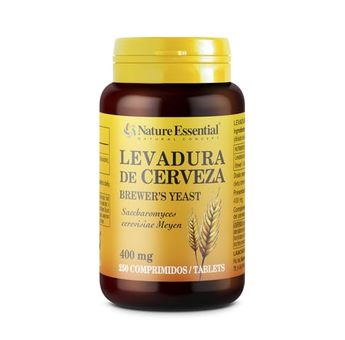 Nature Essential | Levadura de Cerveza 400 mg | 250 Comprimidos | Proteínas y Vitamina B | Cuidado de Uñas, Piel y Cabello