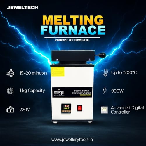 Image of Surya Melting Machine Furnace - 1Kg Capacity with MCB for Gold, Silver, Copper, Brass & Other Metals | Jewellery Making & Refining Equipment By Jeweltech