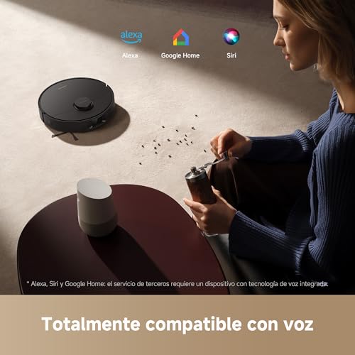 Miniatura 7 de dreame D20 Robot Aspirador, Succión de 13.000 Pa, Navegación LDS | Cepillo Doble para Pelo de Mascotas, Aspirador y Fregasuelos 2 en 1, Suelo Duro y Alfombra, 5200 mAh, Control por voz y App