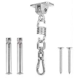 Material de alta calidad: el kit para colgar la silla hamaca resistente para columpios está hecho de acero inoxidable SUS 304, resistente a la corrosión y de alta dureza. Los colgadores de columpio de calidad para trabajo pesado pueden cargar hasta 500 libras, proporcionan un colgado seguro y resistente.