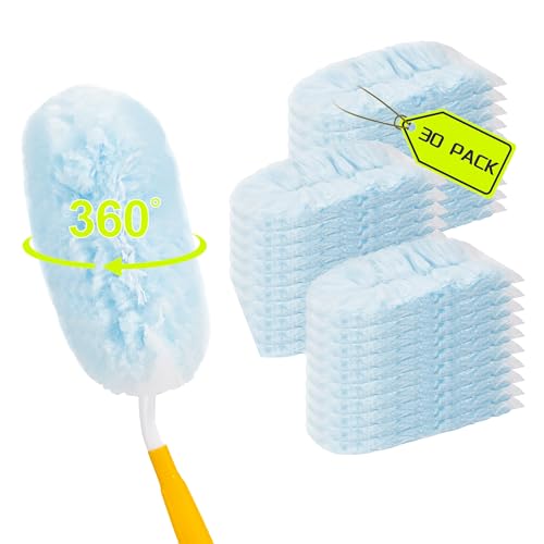 30 Count Disposable Dusters Refills Multi Surface 360° Heavy Duty Duster Refills Compatible with Swiffer Duster Refills
