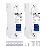 DIHOOL DC サーキットブレーカー 63A 1P DC12～400V 2個入り直流遮断器太陽光発電設備や蓄電池設備などの直流回路専用