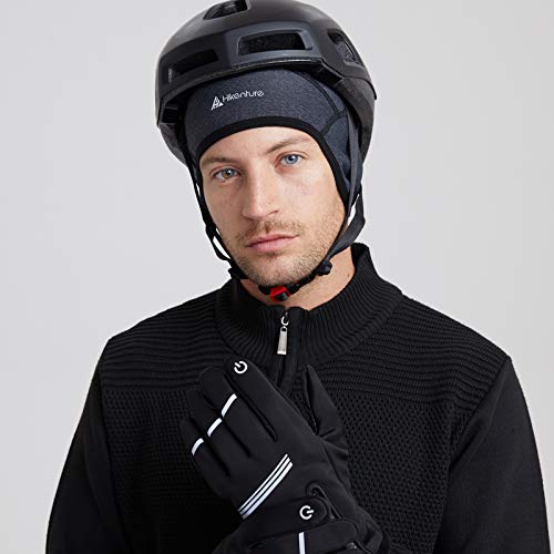 HIKENTURE Wintermütze | Winddichte Fahrrad Mütze Winter | Warm Bike Cap | Helm-Unterziehmütze Herren/Damen für Fahrradhelm Skihelm Kletterhelm | Sport, für Radfahren Skifahren Laufen Outdoor