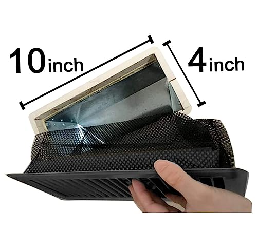Byewire FLOOR REGISTER 1PCS 4X10 Floor Register 4 Inch X 10 Inch (Duct Opening Size) Easy Adjust Vent Deflector Metal Reinforced Weld thumb #1