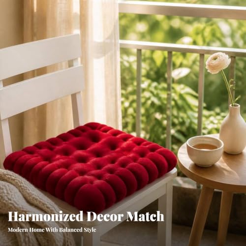 Coussin assise confortable biscuit chocolat à capitons denses - 4