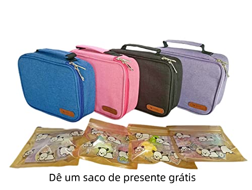 Krobot Capacidade Elevada estojo 72 Armazenamento de lápis de cor Papelaria Estudantil (azul),Saco d