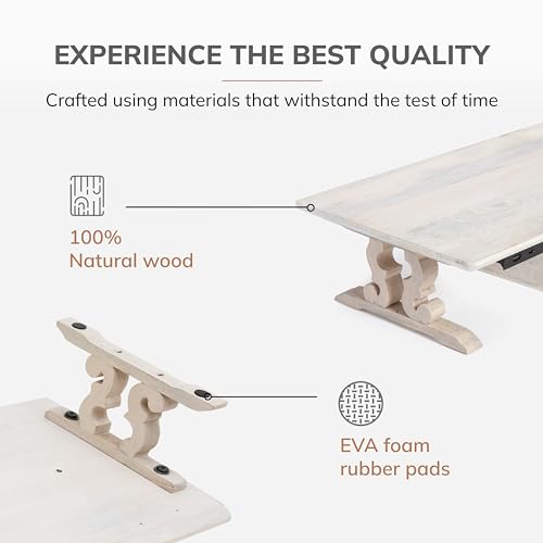 Image of Anji Mountain Monitor Stand - Desktop Organizer & Laptop Riser, Ergonomic Monitor Riser, Space-Saving Monitor Stand for Desk, Durable Construction, Easy Assembly, Ideal for Home & Office