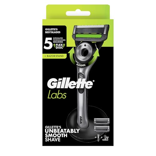 Gillette Labs with Exfoliating Bar Razor 1 Handle 2 Blade Refills Stand