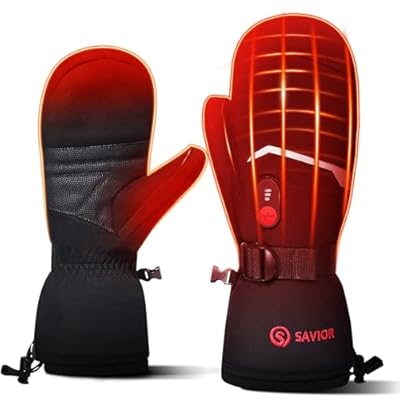 Savior Heated Gloves for Men and Women,Rechargeable Electric Heated Mittens,Suitable for Winter Outdoor Work,Skiing,Running,Hiking,etc.