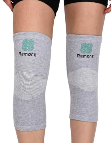 Remore Bamboo Charcoal Knee Sleeve - Bamboo Compression Knee Sleeve for Men and Women Meniscus Tear, Sports, Joint Pain Relief, Injury Recovery - Elastic Warm Knee Brace for Arthritis (36-43cm Thigh) Medium)