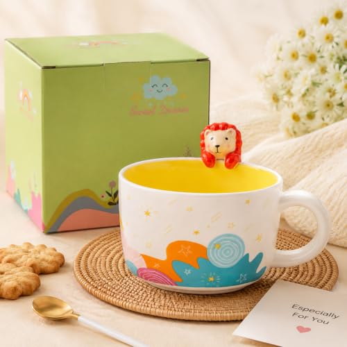 Taza de Cerámica con León 3D 12 oz miniatura 5