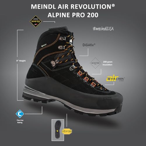 Meindl Men's Air-Revolution Alpine Pro 200-gram | Gore Air Fiber Insulation | Gore-Tex Waterproof Insulated Mountain Boot | Climate-Control Technology | Made in Europe2