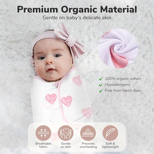 Image of Mama Cheetah Baby Swaddle Bag, Organic Swaddle Blanket, Newborn Swaddle Bags, Adjustable Baby Sleep Sling, Easy Swaddle for Boy Girl 0-3 Months