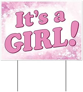 Plastic Its A Girl! Yard Sign, (Pack of 6)