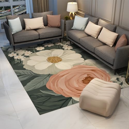 Tapis fleuri 60x90cm vintage pivoines pour une chambre romantique - 3