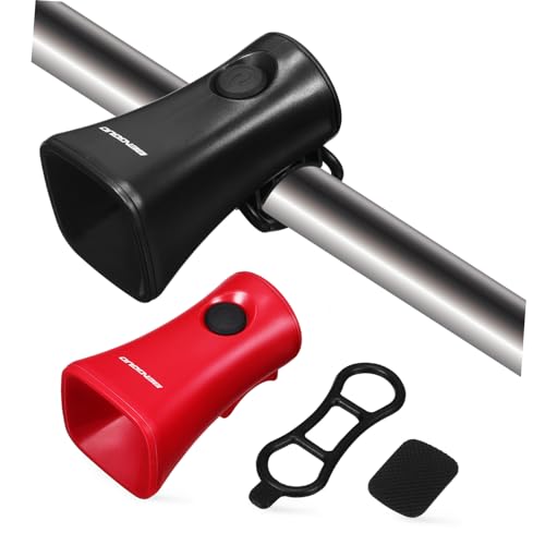 Mikikit 2pcs Electric Bike Horn Loud Sound Handlebar Horns for Enhanced Safety Compact Portable Design for Mountain and Road Cycling