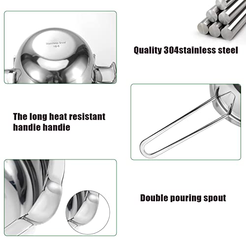 image for Sysmie Double Boiler Pot Set for Melting Chocolate, Butter, Cheese, Ca