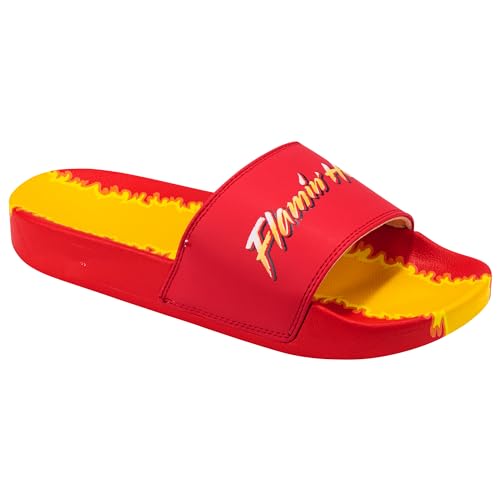 Odd Sox – Flamin’ Hot Cheetos Slide Slippers–Soft Slip-On Sandals–Unisex Comfort House Slipper-Indoor/Outdoor Footwear4