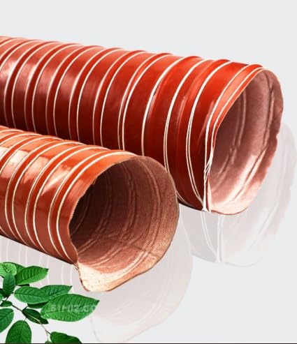 Red High-Temperature Resistant Silicone Duct Hose - 4M Flexible Ducting for HVAC, Exhaust Systems, and Industrial Applications (25mm-450mm)(20mm4xm)