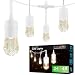 Enbrighten Café LED String Lights, White, 48-Foot, 24 Lifetime Bulbs, Premium, Weatherproof, Indoor/Outdoor, Shatterproof, Commercial Grade, UL Listed, 35608