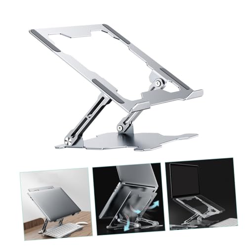 Base ajustable metálica para portátil Luxshiny plata miniatura 5