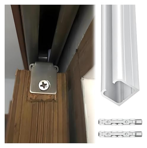 Kit de herrajes ocultos para puertas correderas, pista deslizante suave para soluciones de puerta silenciosas y que ahorran espacio