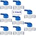 CESFONJER 8 Pcs Raccordo Filtro Acqua Ad Osmosi Inversa | valvola di chiusura | Raccordi a Pressione con Distributori di Ghiaccio Acqua che Utilizzano un Tubo di Filtraggio dell'acqua da 1/4"