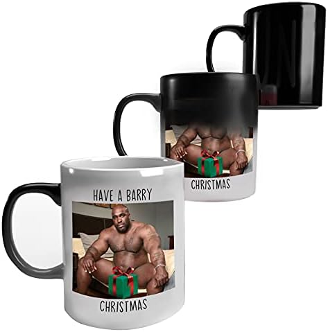 Print Maniacs Barry Wood Christmas Gift Secret Santa Stocking Women Girls Her Hot Coffee Tea Xmas Present Adult Joke Funny Rude Naughty Present Mug (Magic Reveal)