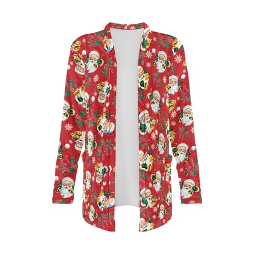 Image of Women's Open Front Cardigan Long Sleeve Loose Sweater Lightweight Soft Cardigan Jackets