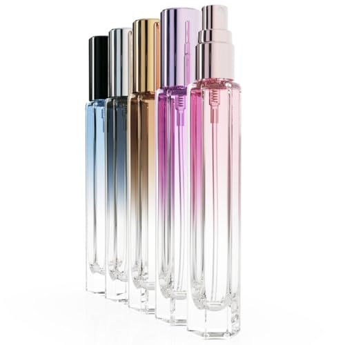10ML 5PCS Glass Refillable Perfume Travel Bottle,Mini Pocket Size Portable For Traveling and Outgoing,Empty Atomizer Cologne Spray Bottles with Funnel2