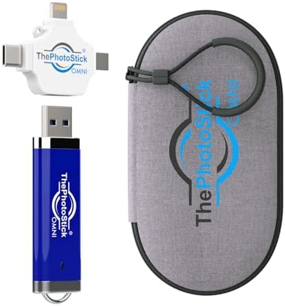 ThePhotoStick® Omni 256GB + Protective Case - Secure Photo & Vide...