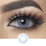 Yearly Colored Soft Contact Lenses – 0.00 Power, 2 Lenses – Natural Eye Enhancing Tint – Comfortable Year-Long Wear – 60% Poly-2HEMA & 40% Water – in Buffered Saline Solution(Azul/L016)