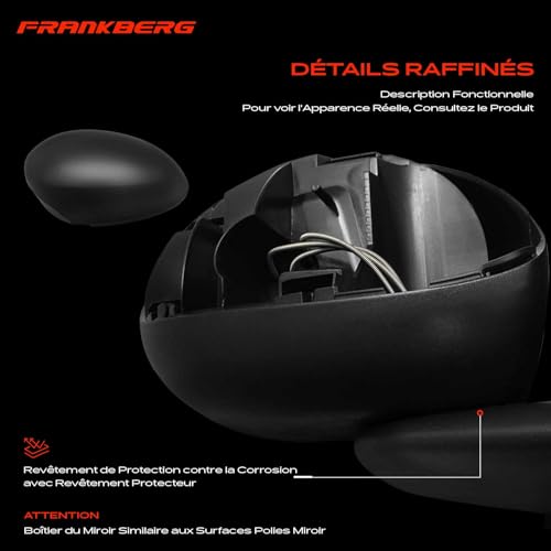 Rétroviseur compatible 107 C1 Aygo rechange miroir extérieur 2015461 - 5