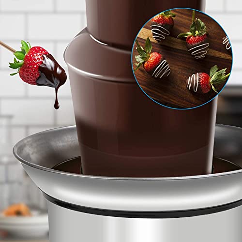 MáQuina De Fonte De Chocolate EléTrica, Fondue De Cachoeira De Chocolate Diy De 4 Camadas, MáQuina D