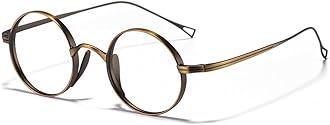 Handmade Men Titanium Alloy Eyeglasses Lightweight Retro Round Eyewear Frame
