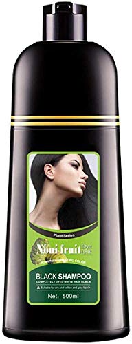 Organic Natural Fast Hair Dye Plant Black Shampoo, Darkening and Hair Growth Shampoo for Men and Women