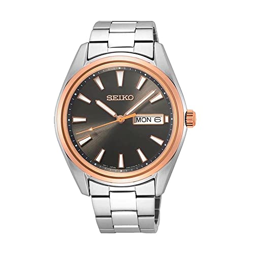 Seiko SUR344P1 montre homme argent classique analogique bicolore chic