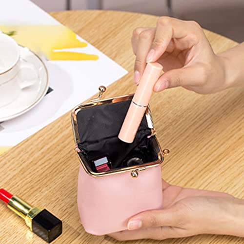 Harilla Mini Bolsa de Batom Bolsa de Joias de Couro Bolsa para Fones de Ouvido Bolsa Vintage Fecho F