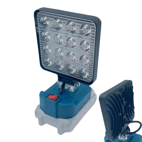 Zunetsutock Linterna LED, lámpara de trabajo recargable, lámpara de trabajo impermeable para garaje, lámpara LED giratoria con protección de bajo voltaje, lámpara inalámbrica de alto brillo para la