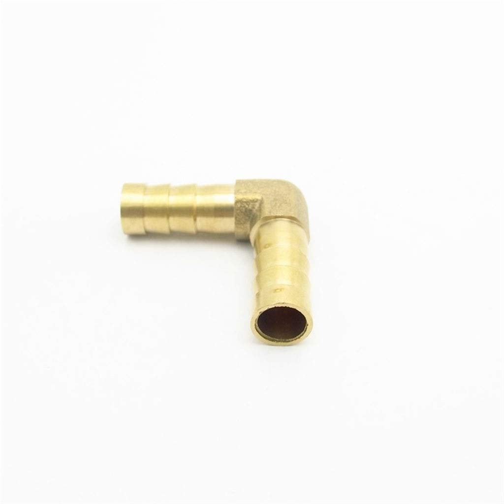 Złącze węża 4mm 5mm 6mm 8mm 10mm 12mm 14mm 16mm 19mm Kolano z zadziorem do węża, mosiężne złącze do rur z zadziorem, do paliwa, gazu, wody(19mm OD)
