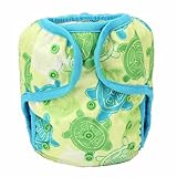 One Size Cloth Diaper Cover Snap With Double Gusset (Turtle)