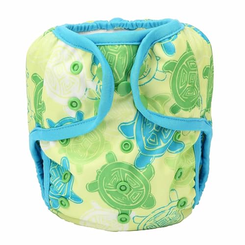 One Size Cloth Diaper Cover Snap With Double Gusset (Turtle)