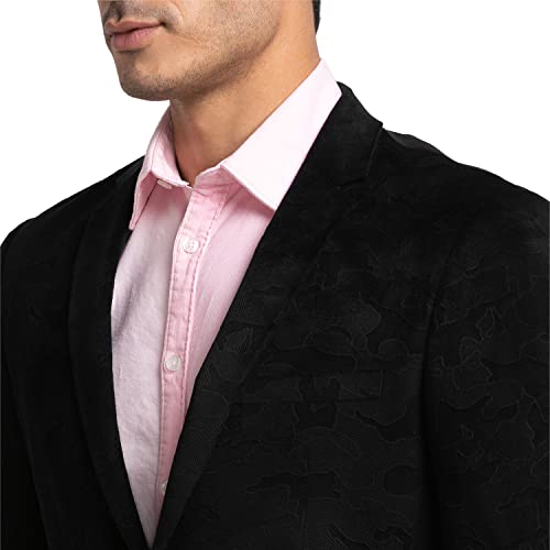 Image of Parx Men's Urban Fit Pure Terylene Notch Lapel Print Pattern Full Sleeve Casual Blazer