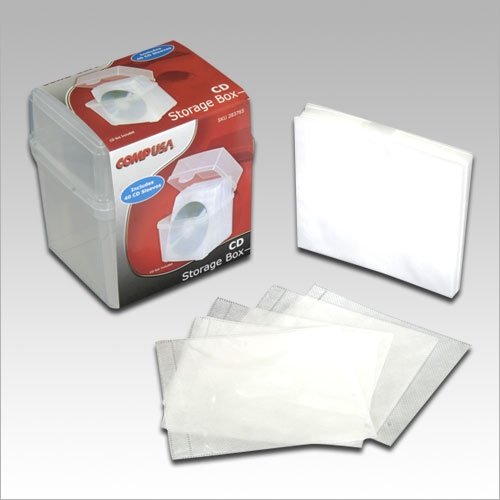 CompUSACD Storage Box & 40 cd Sleeves